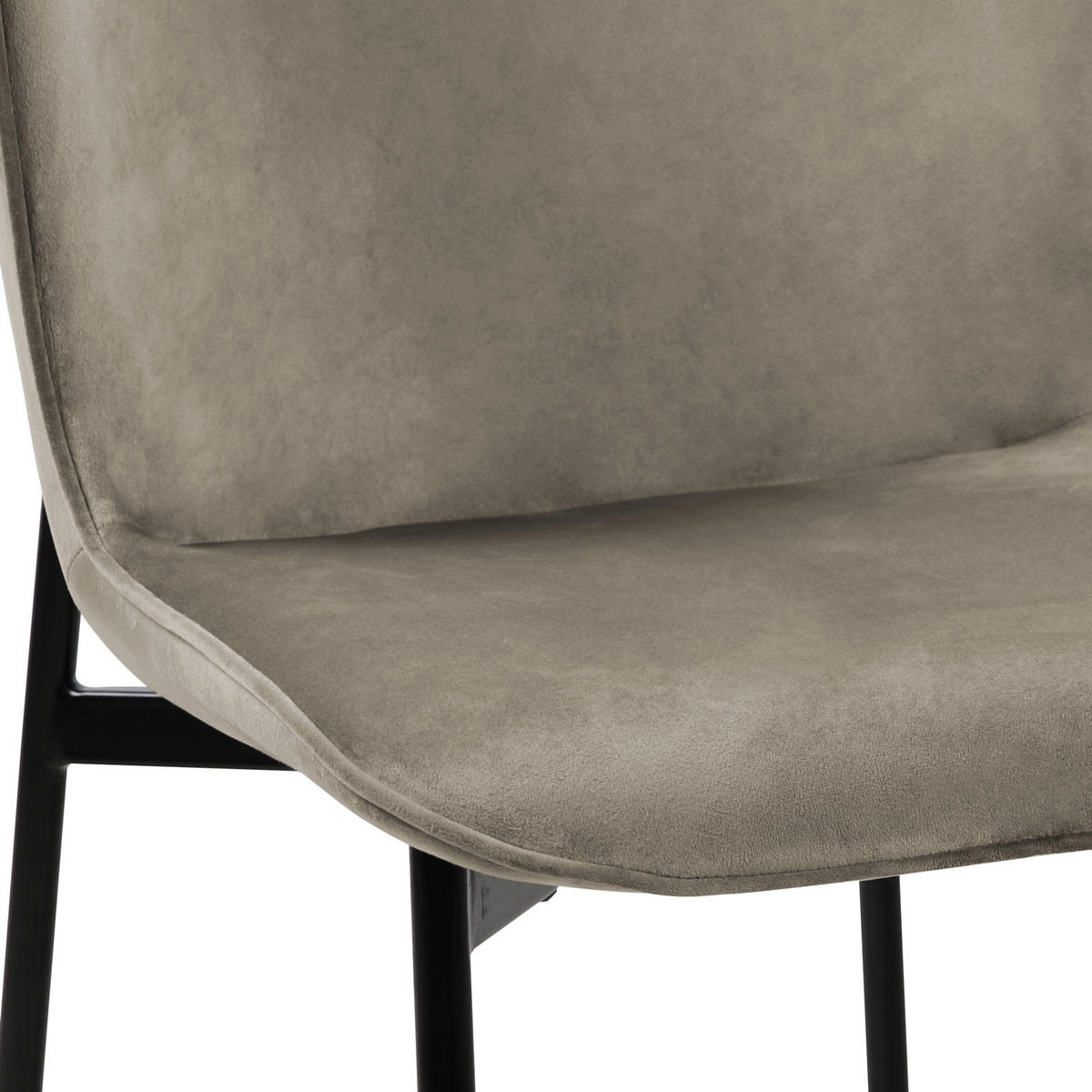 ESSZIMMERSTUHL MARY 2er Set - Taupe, Textil (50/81/50cm) - SVITA