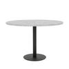 TISCH einbeinig schwarzes Bein, MDF Tischplatte, Bellato Grau - Schwarz/Grau, Holzwerkstoff (100/100/76cm) - Idohome