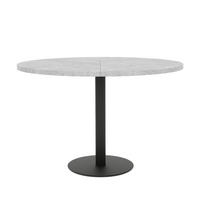 TISCH einbeinig schwarzes Bein, MDF Tischplatte, Bellato Grau - Schwarz/Grau, Holzwerkstoff (100/100/76cm) - Idohome