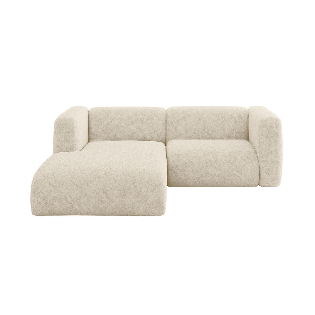 ALTDECOR ROHOVÁ SEDAČKA S LEVOU OTOMANOU MIRA-L1 227x179x89 Krémová Velur