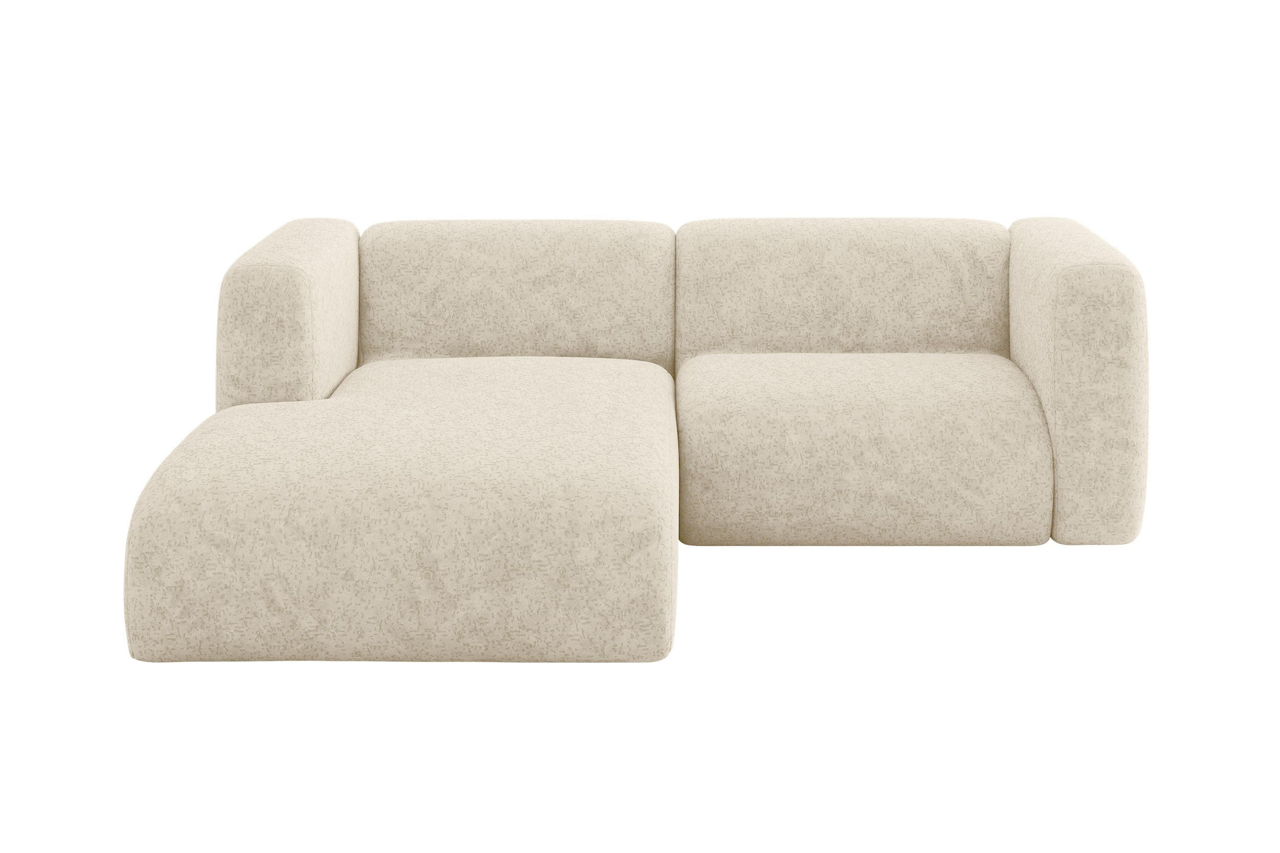 ROHOVÁ SEDAČKA S LEVOU OTOMANOU MIRA-L1 227x179x89 Krémová Velur - černá/krémová, kompozitní dřevo/textil (227/179cm) - ALTDECOR