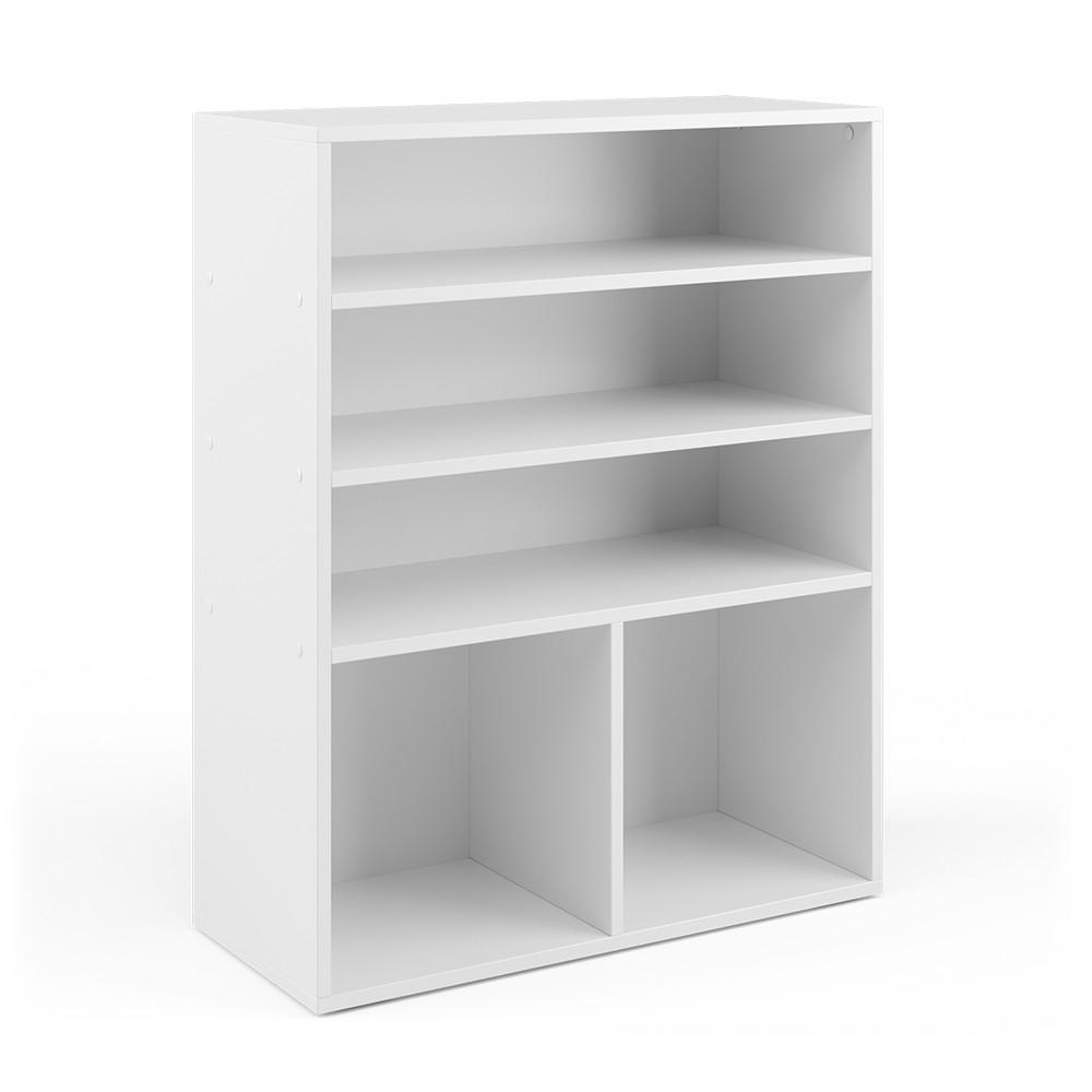 KINDERREGAL Luigi Weiß 72 x 90.2 cm 2 Fächer - Weiß, Holzwerkstoff (72/90.2/30.6cm) - Vicco