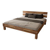 MASSIVHOLZBETT 180/200 cm aus Nussbaum - Braun, Holz (180/200cm) - MeinMassivholz