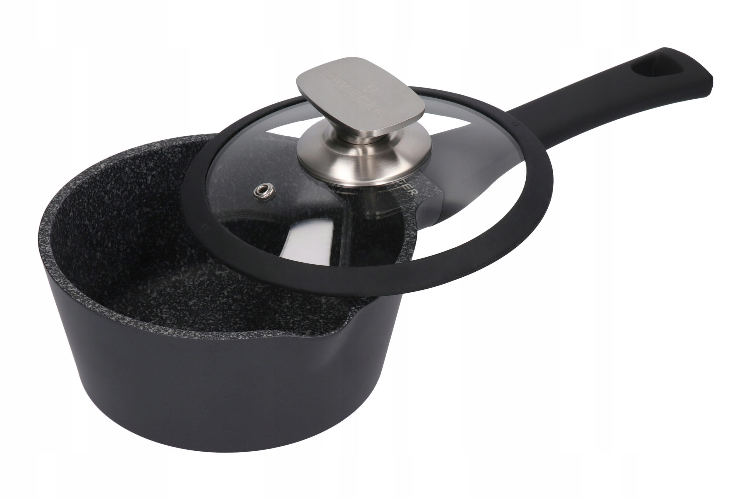 SCHMORPFANNE Black Stone Schwarz 18/37/10.5 cm Metall - Schwarz, Metall (18cm) - Mondex
