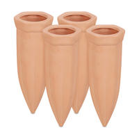 4XTONSPITZEN Bewässerung - Hellbraun, Keramik (5.5/15/5cm) - Relaxdays