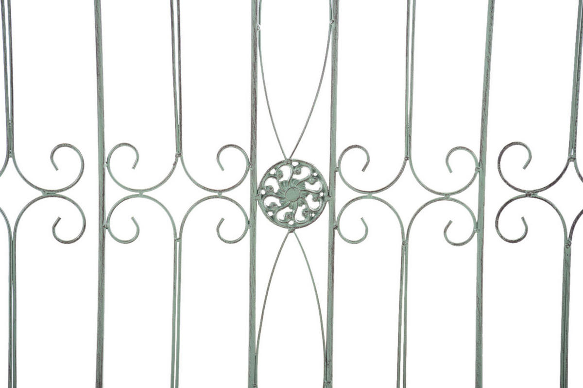 GARTENZAUN 4er Set Metall antik-grün - Grün, Metall (124/116cm) - CLP