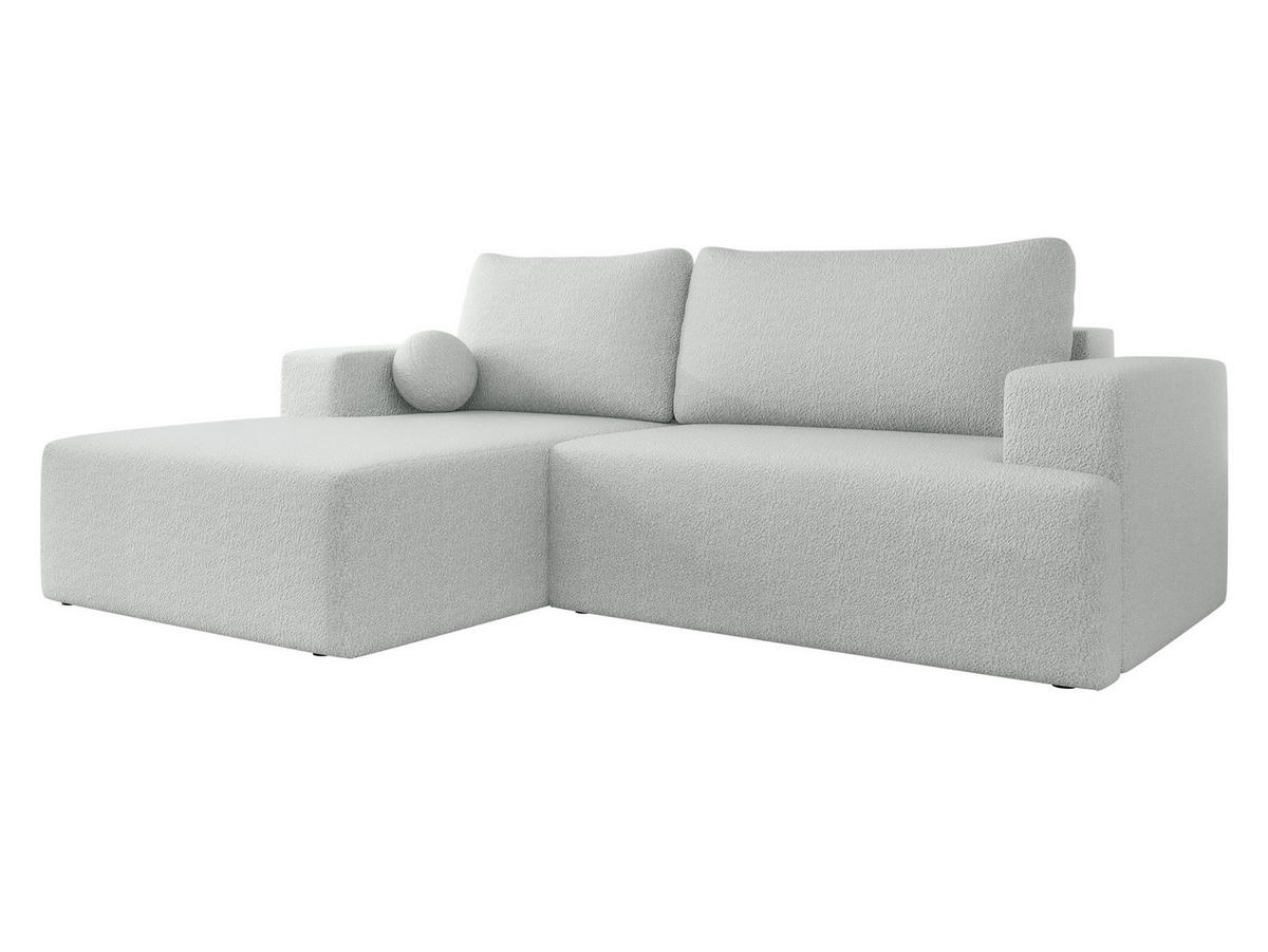 ECKSOFA Mivo, Seite: Links - Hellgrau/Schwarz, Holz/Kunststoff (266/163cm) - MIRJAN24