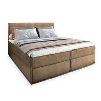 BOXBETT PELLIO 160x200 cm mit Matratze und Topper - Beige - Beige, Holz (160/200cm) - MASSENO