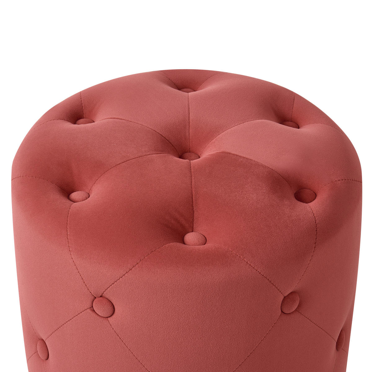 POUF Corolla 40/40/40 cm - Rot, Textil (40/40/40cm) - Beliani