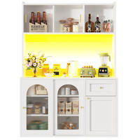 BUFFET 120/167/35 cm Weiß aus MDF und Holzwerkstoff mit LED-Beleuchtung - Weiß, Holzwerkstoff (35/167/120cm) - OKMYHOME