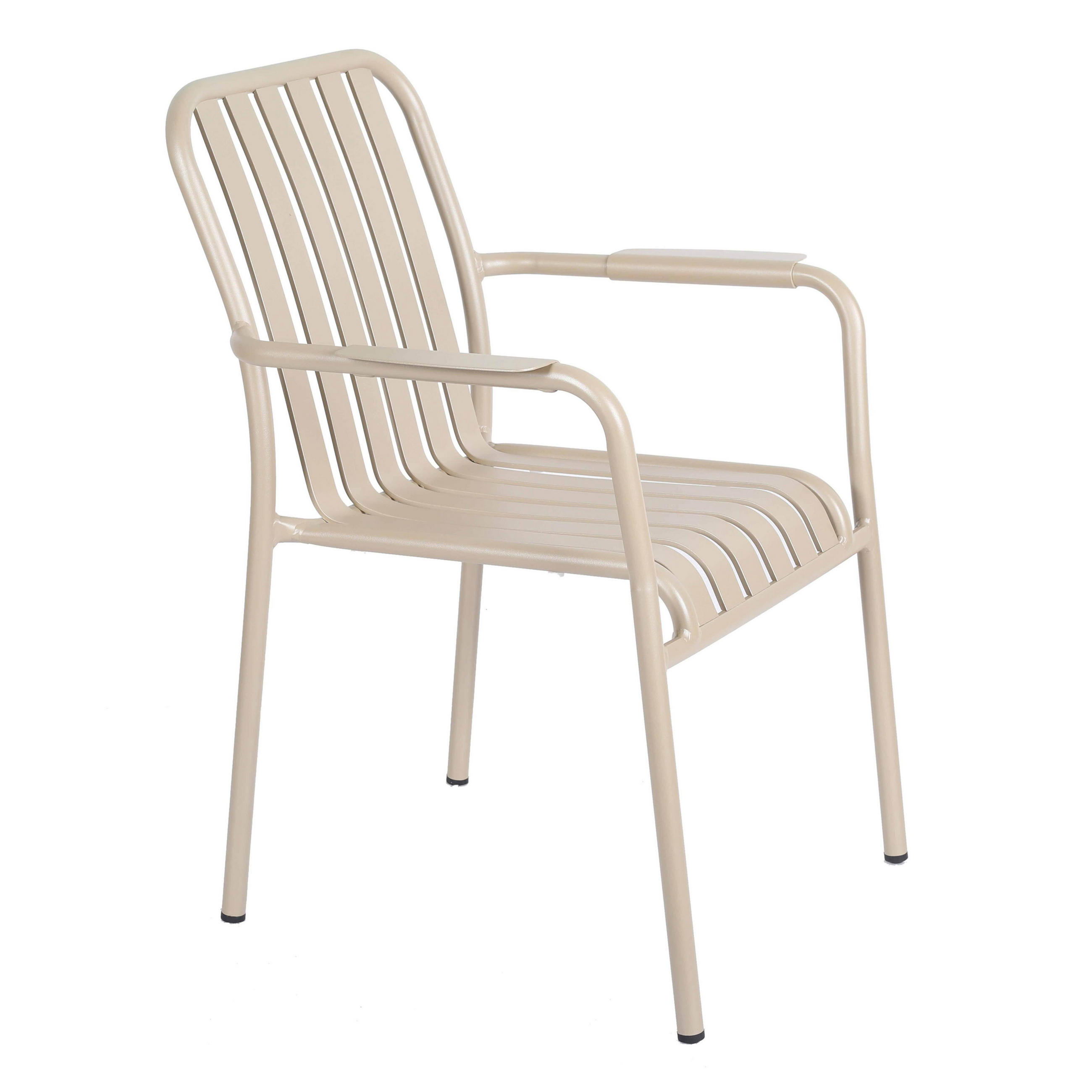 GARTENSTUHL, Taupe - Taupe, Metall (61/85/62cm) - Oviala