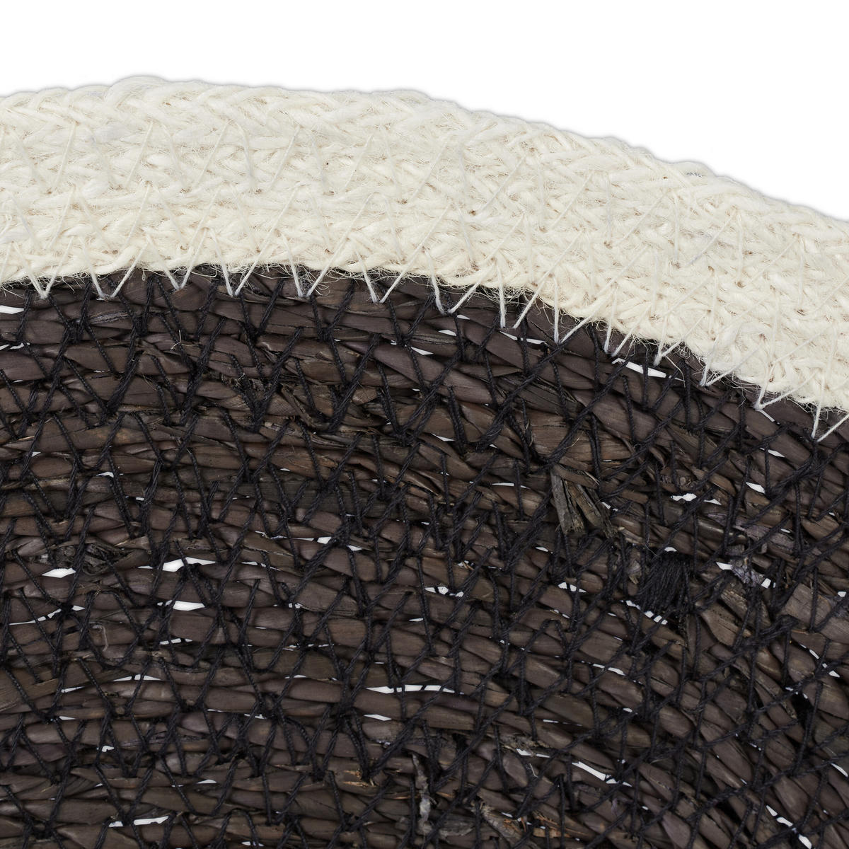 4-TLG.TISCHSET - Schwarz, Textil (37cm) - Relaxdays