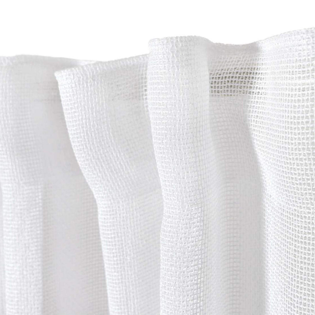 TRANSPARENTER SCHLAUFENVORHANG BEVERLY - Weiß, Textil (130/1/250cm) - Esprit