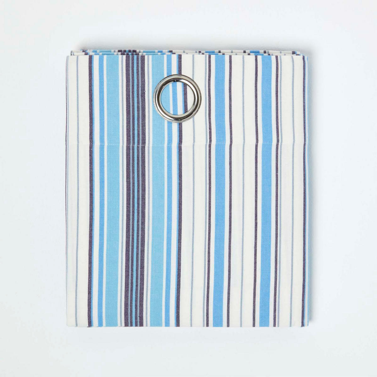 ÖSENVORHANG New England blickdicht 2er-Set, 117/137 cm - Blau, Textil (117/137cm) - Homescapes