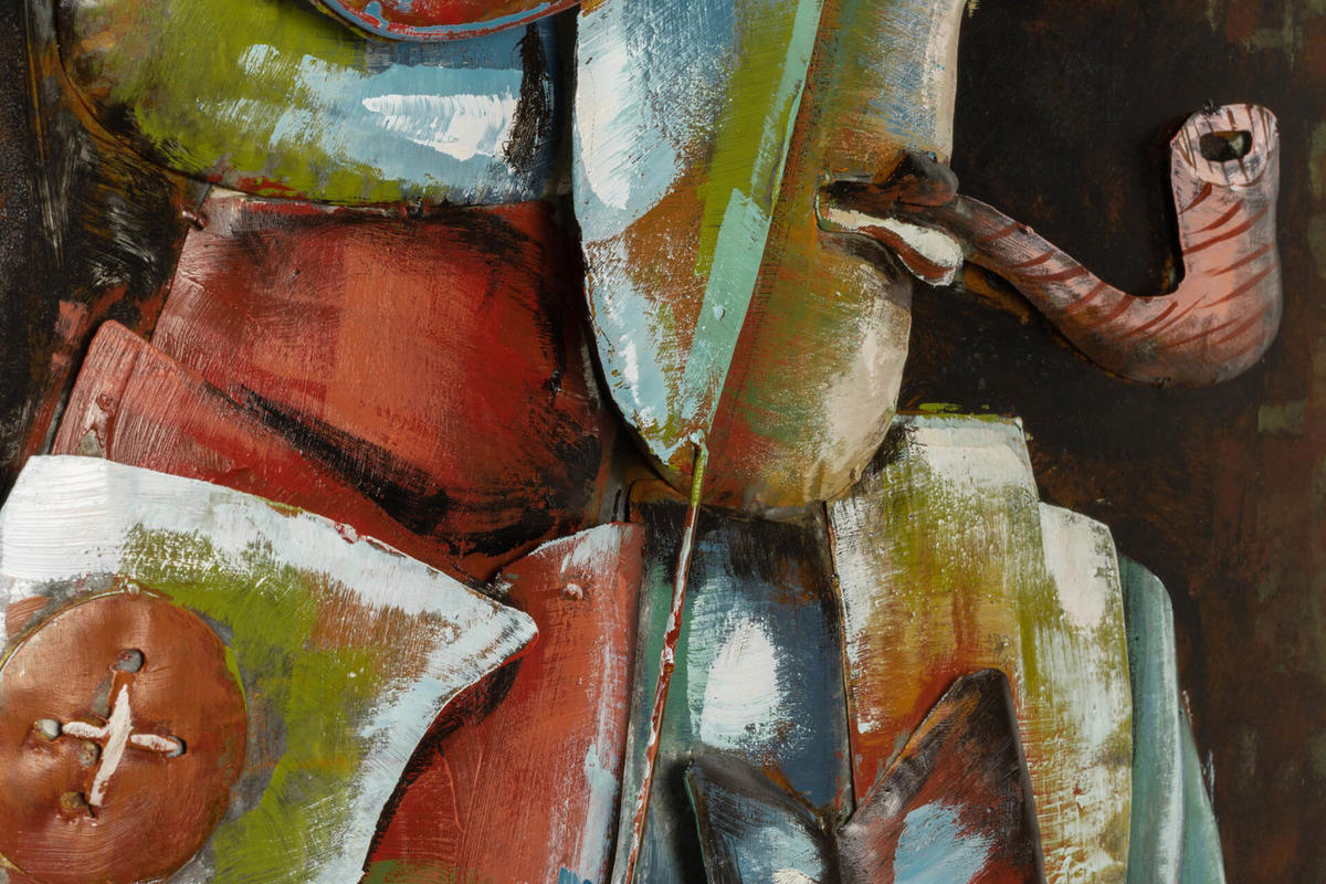 METALLBILD Bunt 60/90 cm - Multicolor, Metall (4.2/90cm) - KUNSTLOFT