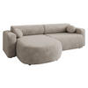 ECKSOFA Nicelo - Schwarz/Naturfarben, Holz/Textil (252/150cm) - MIRJAN24