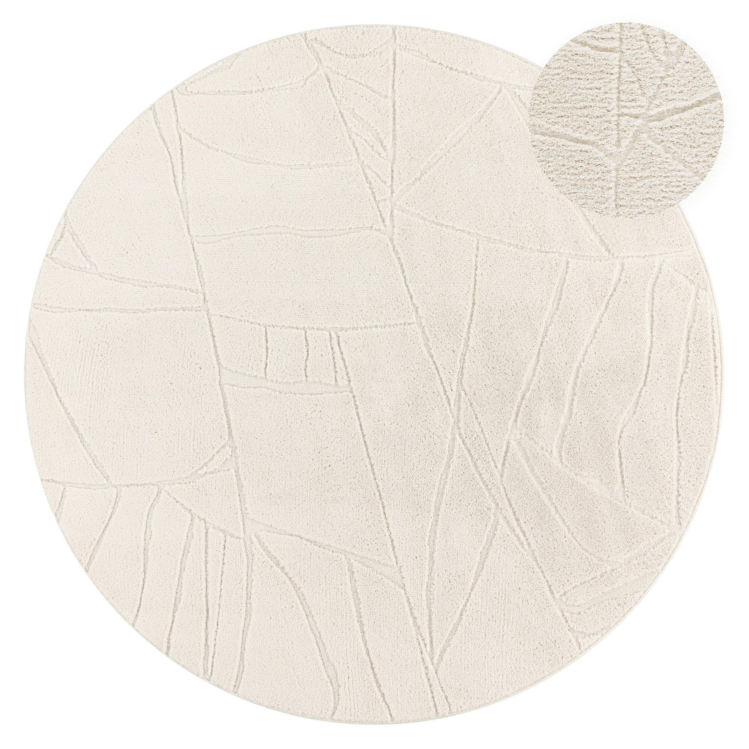 HOCHFLORTEPPICH 160/160 cm Tokio 474 - Creme, Textil (160/160cm) - Paco Home