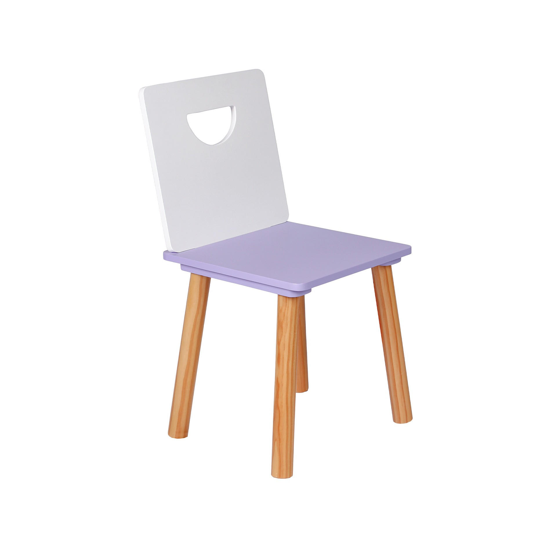 KINDERSTÜHLE Weiß Lila 33/35/60 - Weiß, Holz (33/60/35cm) - Mobili Rebecca