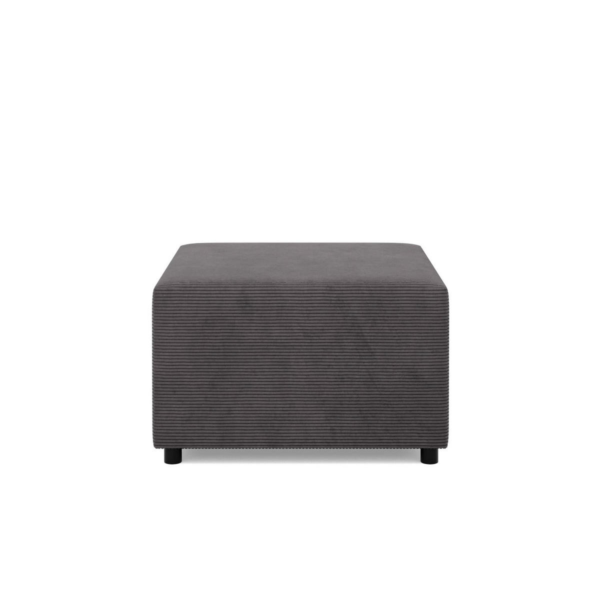 SITZPOUF 70 X 70 NEO, Cord - Dunkelgrau - Grau, Textil (71/40/71cm)