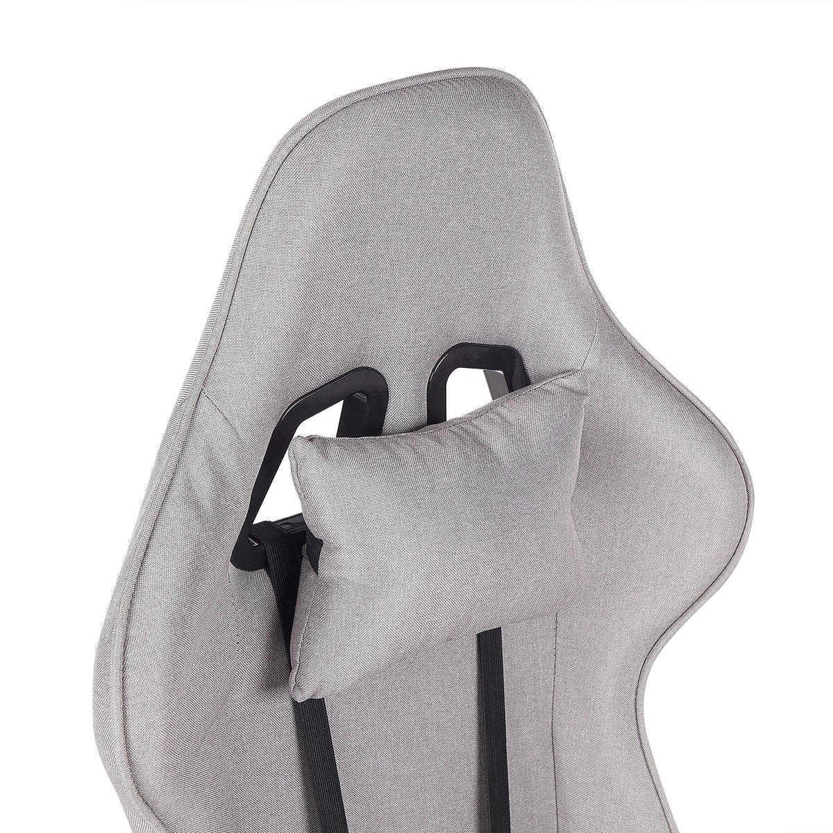 BÜROSTUHL Polyester Grau Warrior - Grau, Textil/Metall (62/122/62cm) - Beliani