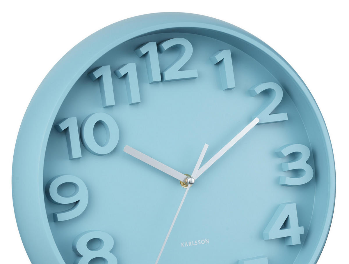 WANDUHR Elevated Ø33,5 cm - Blau, Kunststoff (33/5/33cm) - Karlsson