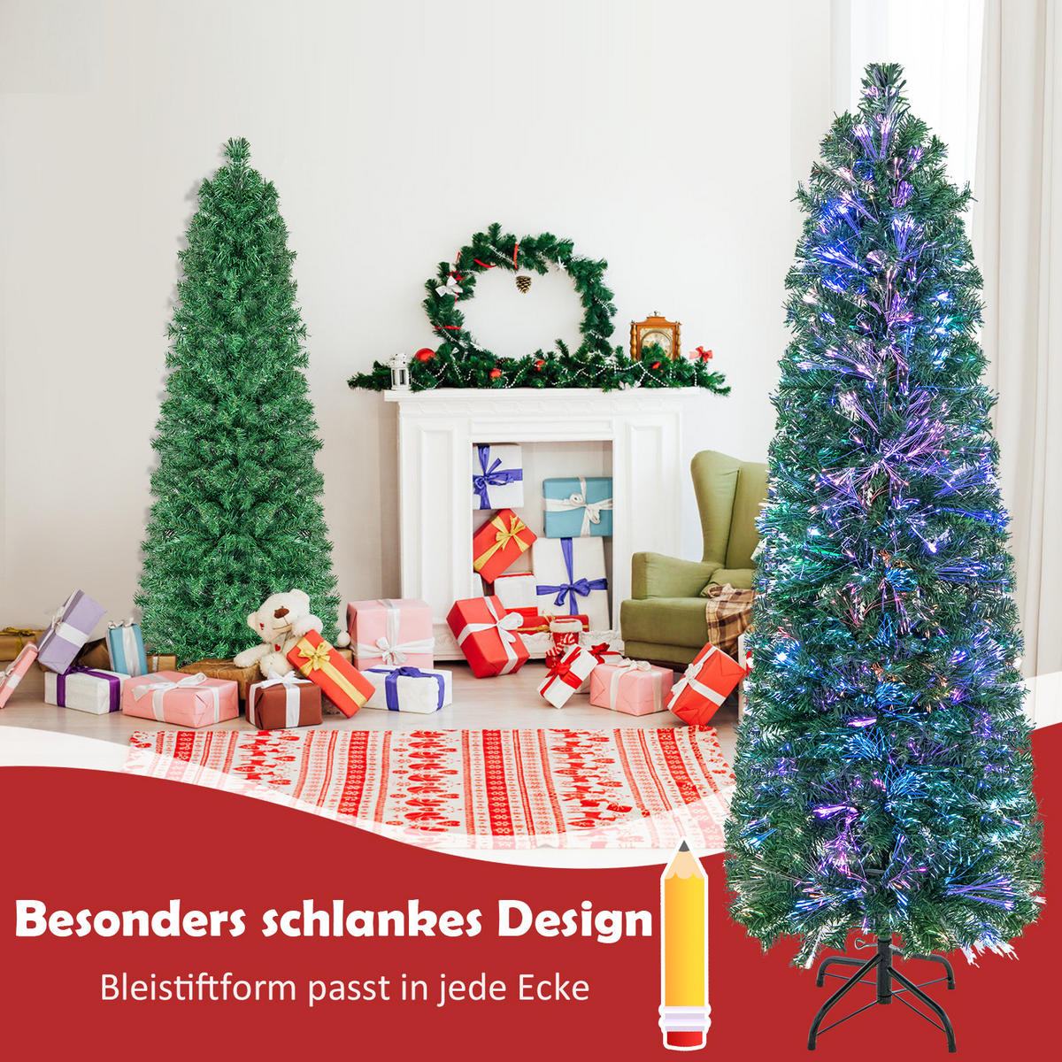 WEIHNACHTSBAUM 150cm Grün - Grün, Kunststoff (150cm) - COSTWAY