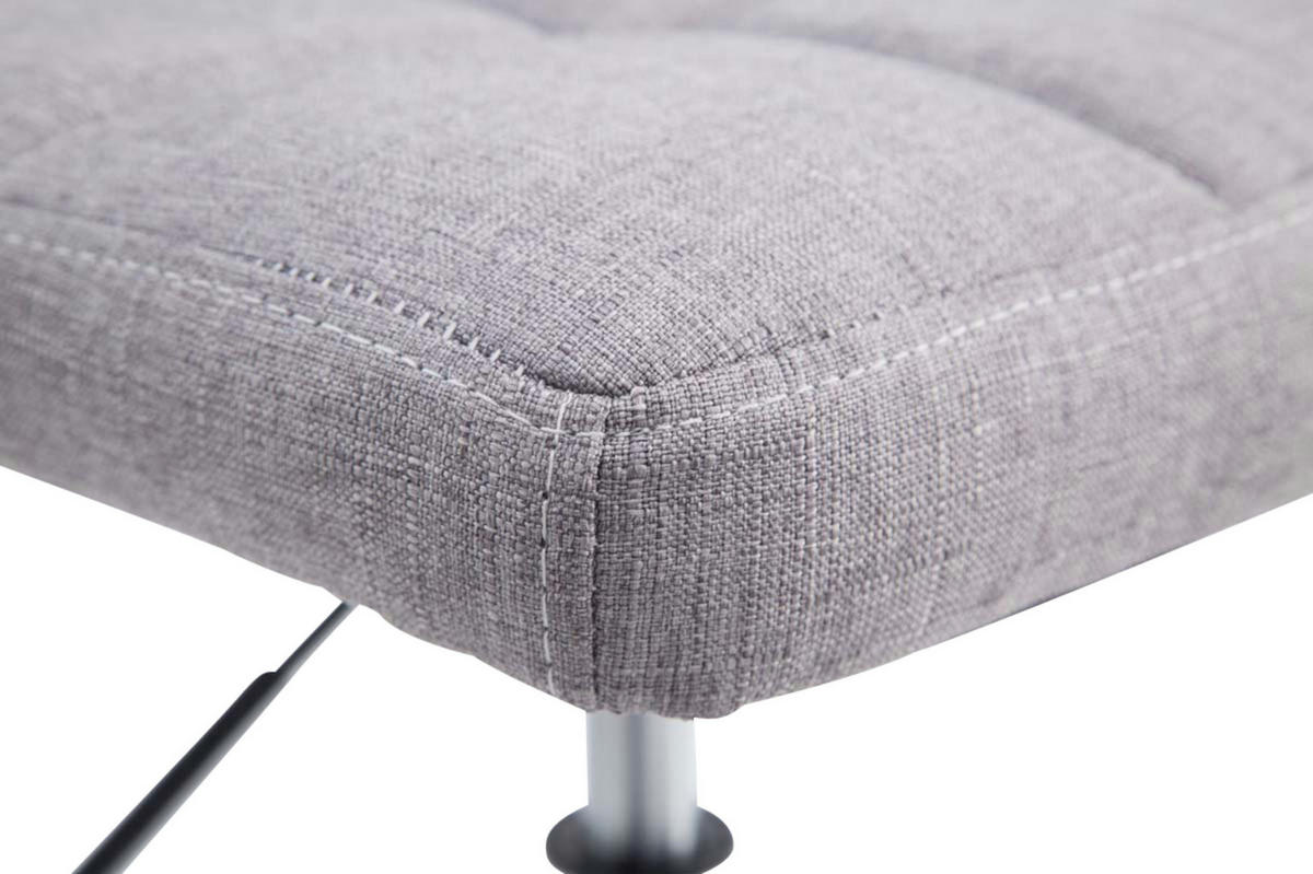 DREHSTUHL 4er Set Stoff grau - Chromfarben/Grau, Textil/Metall (44/74/49cm) - CLP