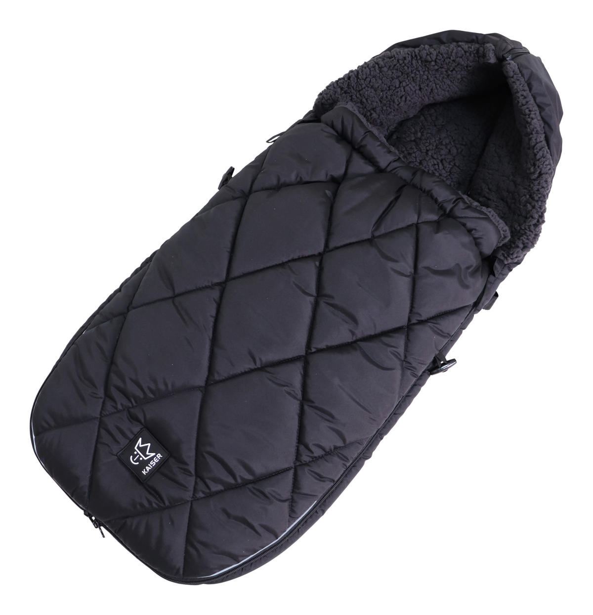 KINDERWAGEN-FUSSSACK XL TOO, black - Schwarz, Textil (46/10/105cm) - Kaiserbaby