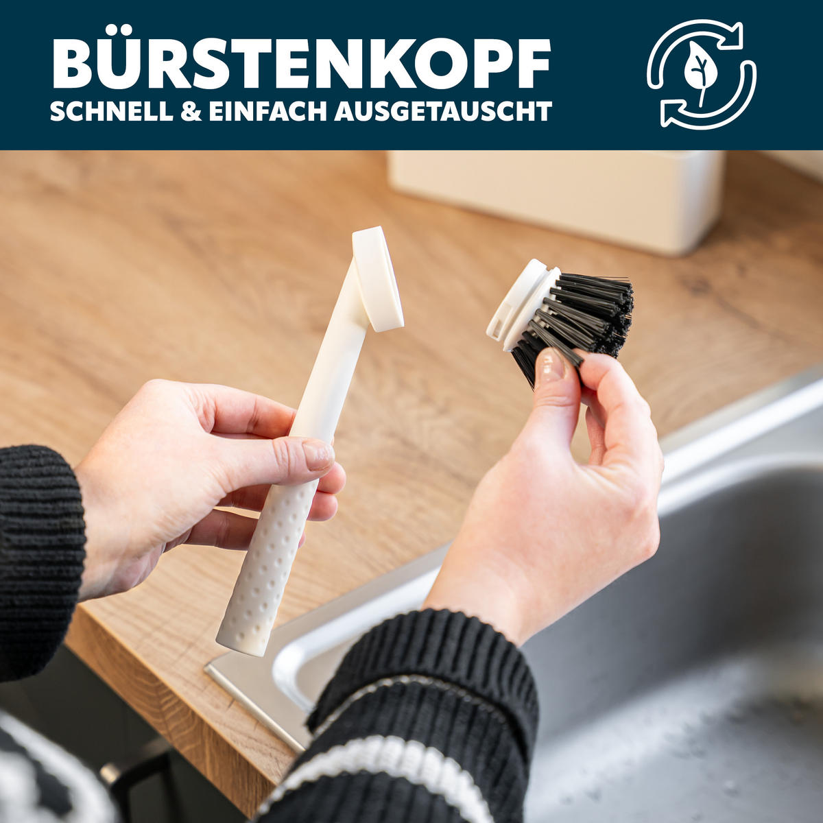 ERSATZBÜRSTEN 4er-Set, beige, Kunststoff - Beige, Kunststoff (6.5/5/6.5cm) - bremermann