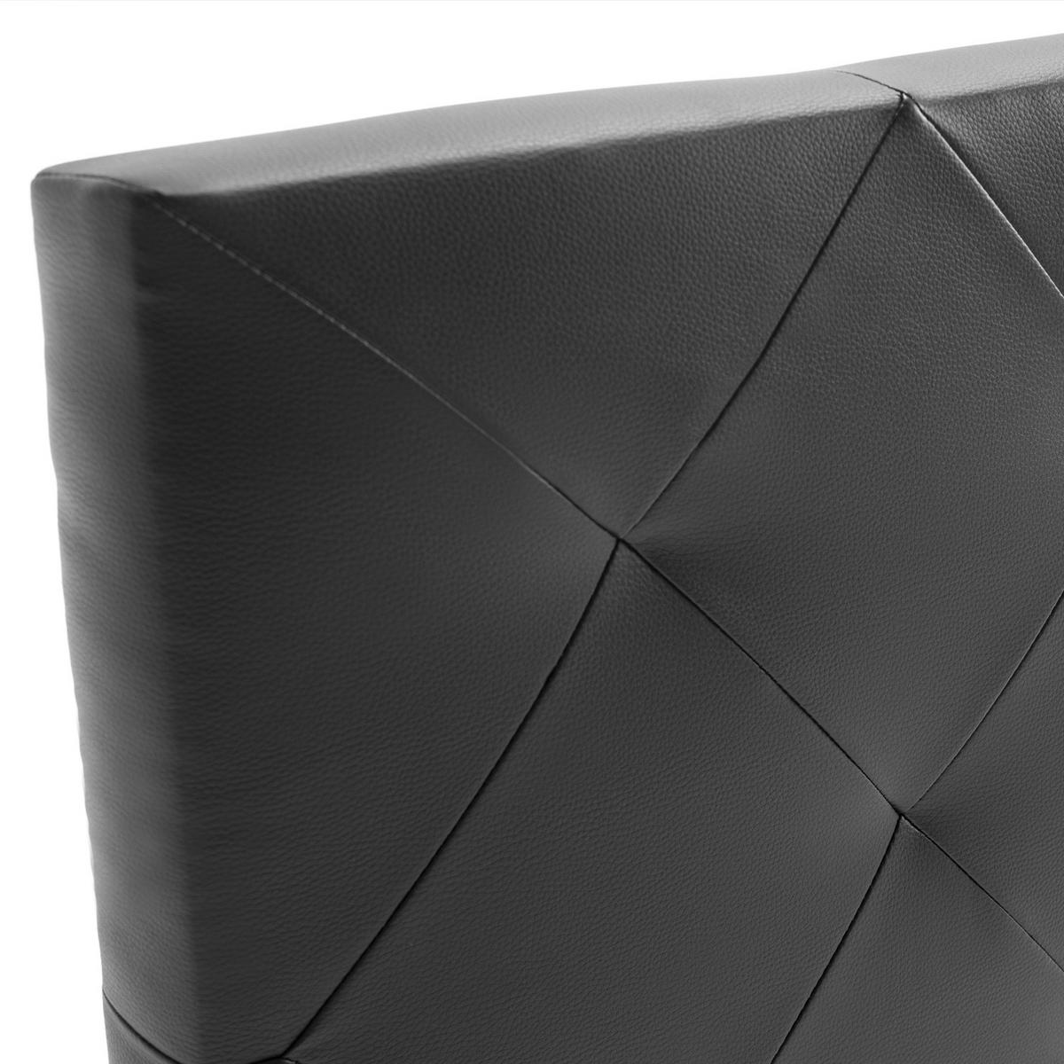 KOPFTEIL 140x60 cm Rombo Schwarz - Schwarz, Fell (8/60/140cm) - VS Venta-stock