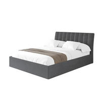 POLSTERBETT mit Bettkasten und Lattenrost, Boxbett ohne Matratze - ILAN 180x200 Dunkelgrau - Anthrazit, Holzwerkstoff/Textil (180/200cm) - ALTDECOR