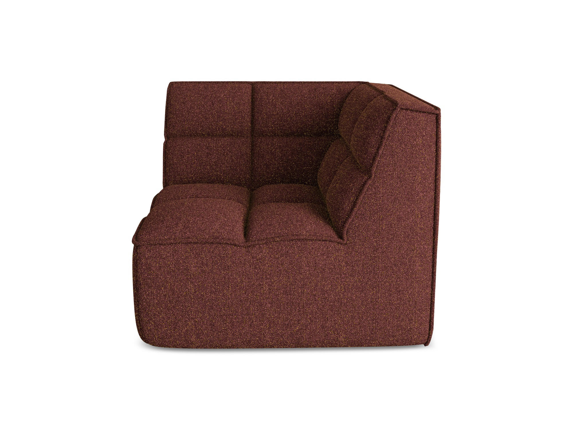 SOFAELEMENT Strukturstoff Stoff Rot - Bordeaux/Rot, Kunststoff/Textil (98/75/98cm) - Makamii