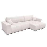 ECKSOFA Anabel Max Mit Schlaffunktion - Weiß, Holzwerkstoff/Textil (145/278cm) - Fun Möbel