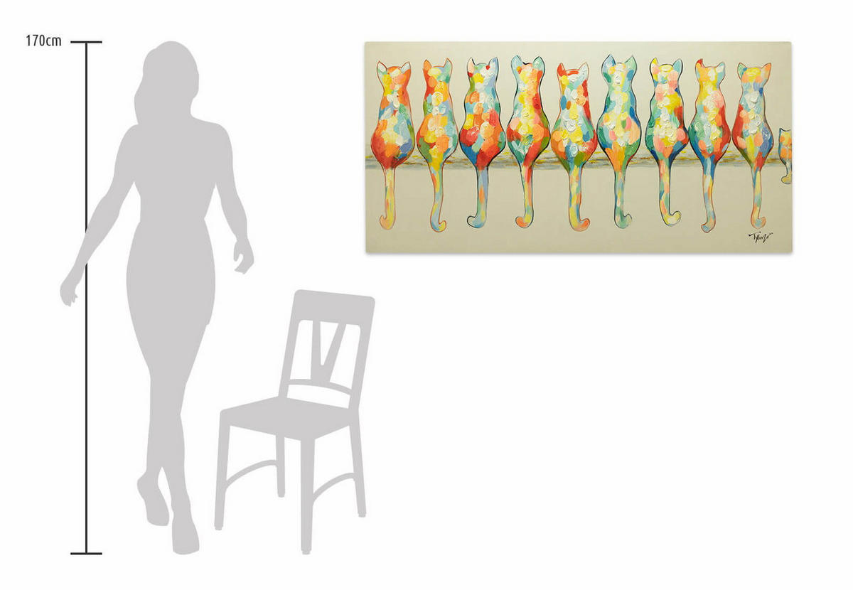 ACRYLBILD HANDGEMALT 120/60 cm - Multicolor, Holz/Textil (120/60cm) - KUNSTLOFT