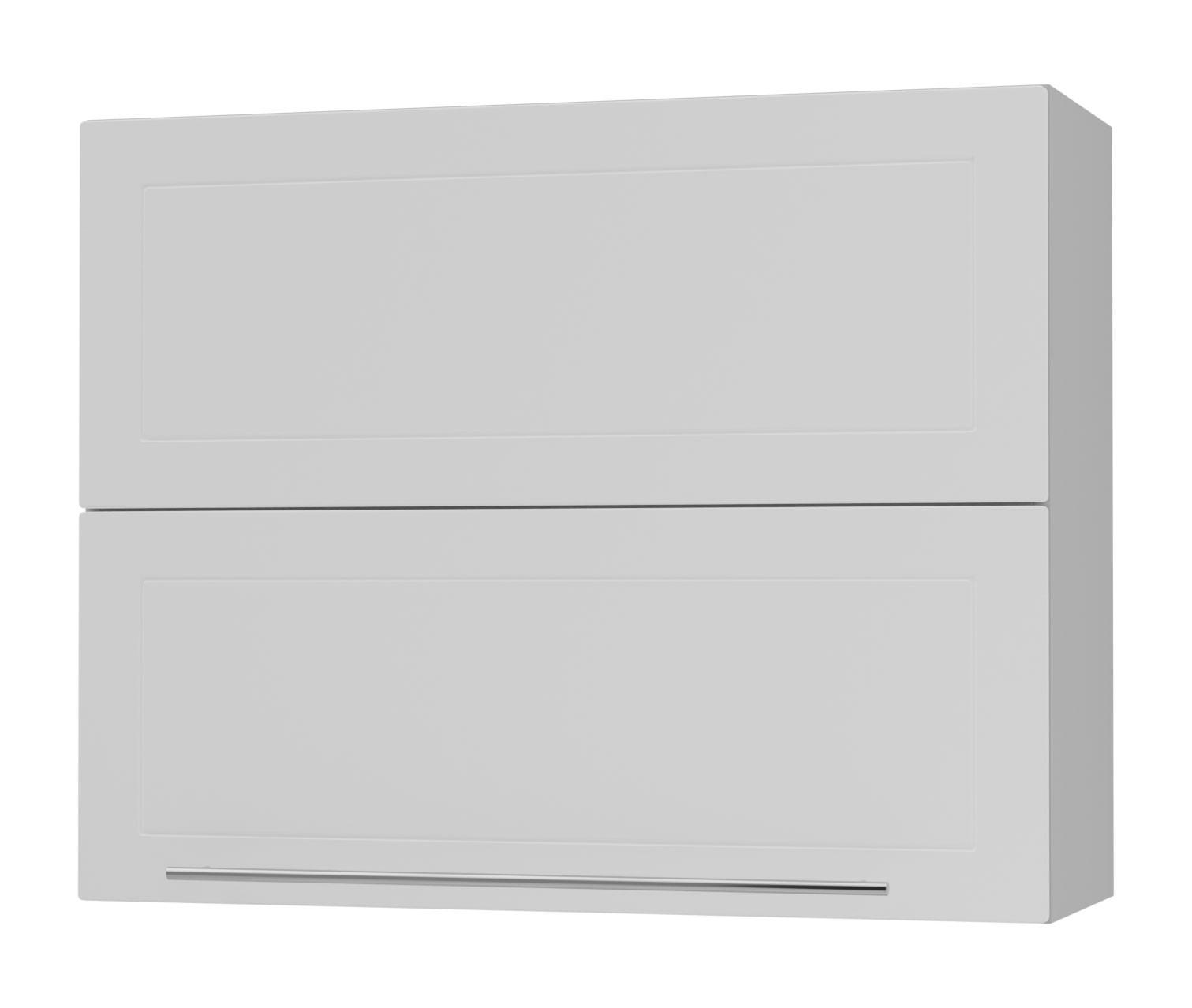 KÜCHENHÄNGESCHRANK Kvantum W8B/90 Weiß Matt / Grau Matt 90 / 32,5 / 72cm - Weiß/Grau, Holz/Holzwerkstoff (90/72/36cm) - Feldmann-Wohnen