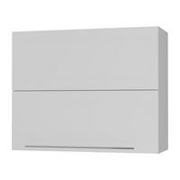 KÜCHENHÄNGESCHRANK Kvantum W8B/90 Weiß Matt / Grau Matt 90 / 32,5 / 72cm - Weiß/Grau, Holz/Holzwerkstoff (90/72/36cm) - Feldmann-Wohnen