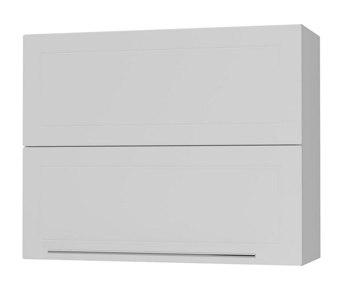 KÜCHENHÄNGESCHRANK Kvantum W8B/90 Weiß Matt / Grau Matt 90 / 32,5 / 72cm - Weiß/Grau, Holz/Holzwerkstoff (90/72/36cm) - Feldmann-Wohnen