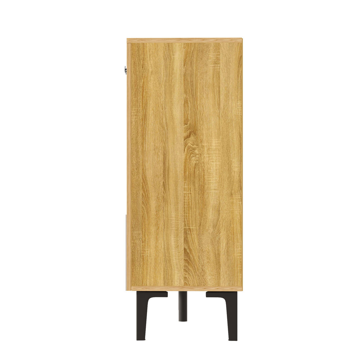 AUFBEWAHRUNGSSCHRANK 160x36x94 Holz 4 Türen 4 Schubladen - Naturfarben, Holzwerkstoff (36/94/160cm) - FLIEKS