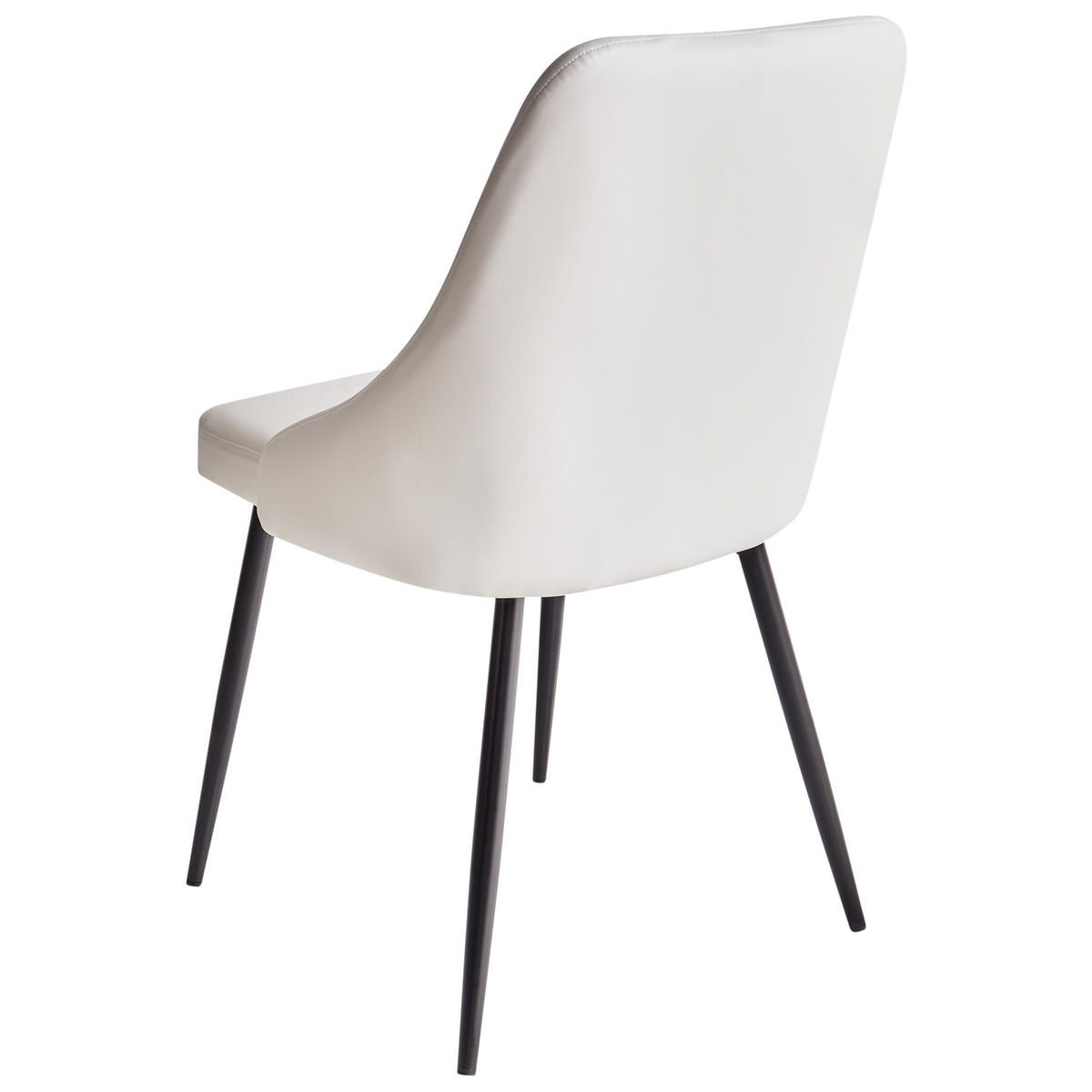 ÉTKEZŐSZÉK 2 darabos Szett Műbőr Fehér Valerie - fehér, textil/fém (54/84/46cm) - Beliani