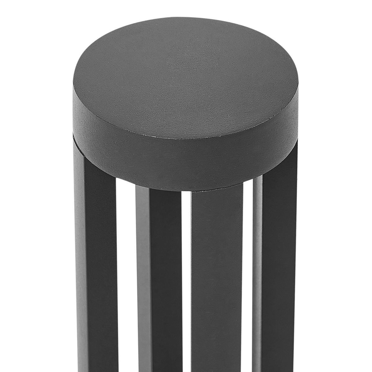 LED-POLLERLEUCHTE Schwarz Payette - Schwarz, Metall (15/15/60cm) - Beliani