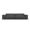 SOFA Jodie aus strukturiertem Stoff dunkelgrau 4 Sitzplätze - Dunkelgrau, Textil (102/70/244cm) - Micadoni