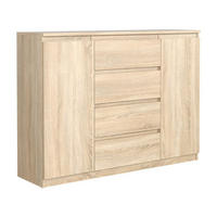 KOMMODE mit 4 Schubladen 2 Schranktüren 120 cm SonomaEiche - Sonoma Eiche, Holzwerkstoff (120.4/101.5/39cm) - MebLocker