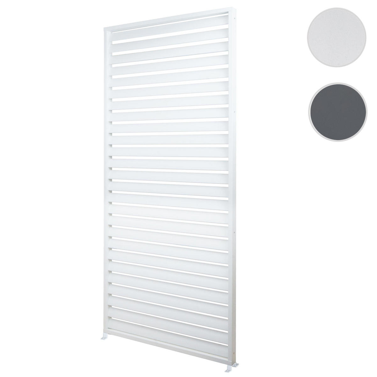 LAMELLENWAND für Pergola 3x3m 213x94cm Weiß - Weiß, Metall (94/213/15cm) - BERLINLODGE