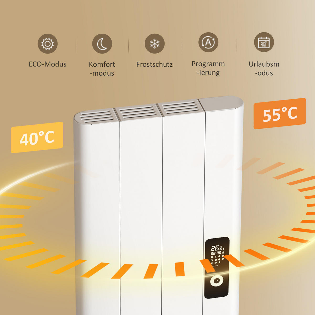HEIZKÖRPER Weiß 160/36,2/6 cm - Weiß, Metall (36/160/6cm) - EMKE