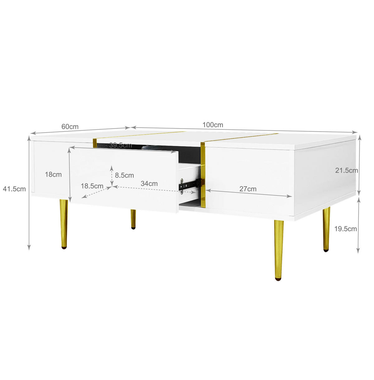 TV-ELEMENT 170/35/46 cm mit 4 Türen und Soft-Close in Weiß Hochglanz - Weiß, Holzwerkstoff (170/46/35cm) - BEAOK