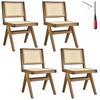 HOLZSTUHL 4er Set Lissy,48,5 x 53,5 x 83 cm, Belastbarkeit 120 kg,Eiche hell - Eichefarben, Holz (48.5/83/53.5cm) - tectake