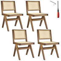 HOLZSTUHL 4er Set Lissy,48,5 x 53,5 x 83 cm, Belastbarkeit 120 kg,Eiche hell - Eichefarben, Holz (48.5/83/53.5cm) - tectake