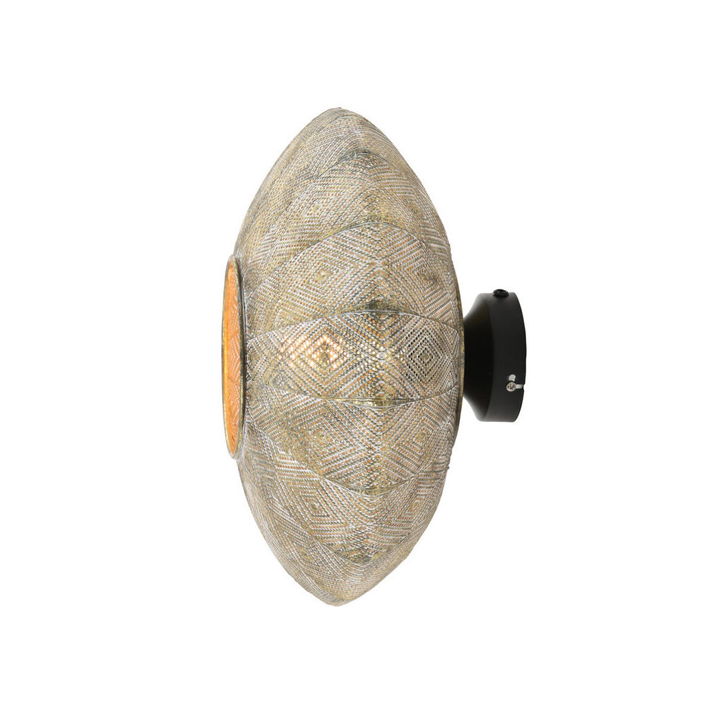 Thumbnail - Light & Living Wandleuchte, Gold, Metall, Rund, 37.5x22x37.5 cm, CE, Lampen & Leuchten, Innenbeleuchtung, Wandleuchten