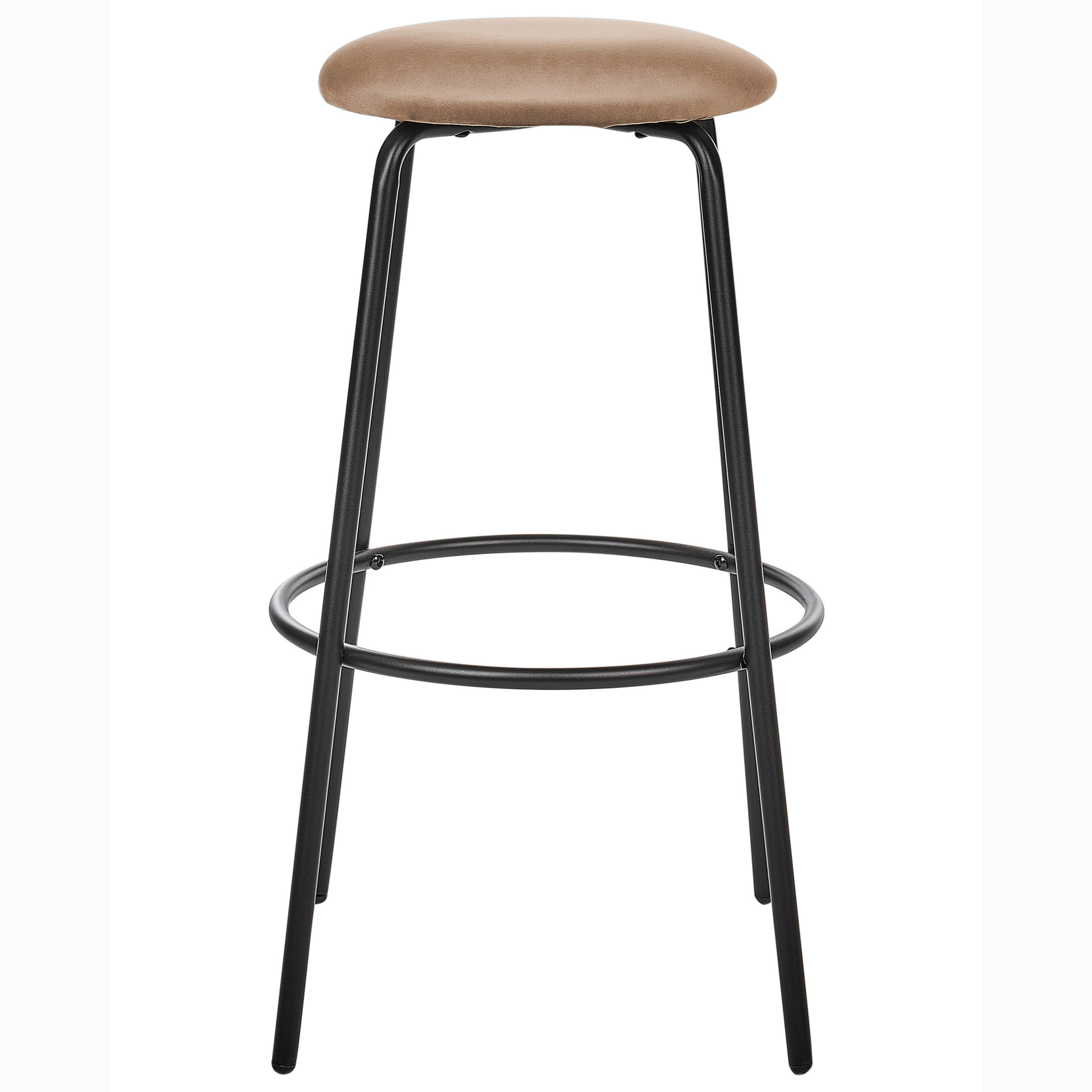 Beliani Barhocker Hellbraun 43x75x43 cm