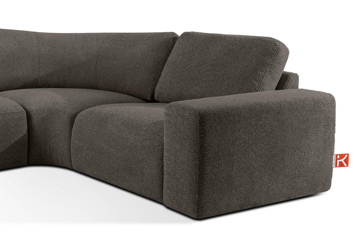 ECKSOFA LINKS ZUCCO, Dunkelbraun - Dunkelbraun, Holz/Holzwerkstoff (304/293cm) - KONSIMO®